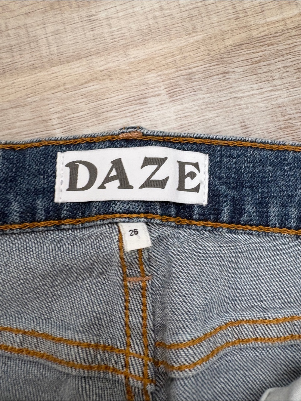 Daze Women's Light Distressed Flare Jeans - Picture 3 of 7